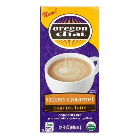 Oregon Chai Thé Chai bio Latte caramel salé, 32,0 FL OZ