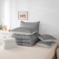 thumbnail image 6 of Feelyou Sliver Tribal Damask Twin Bedding Sets 7pcs, Boho Gothic Ghost Comforter Set, 6 of 8
