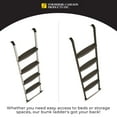 thumbnail image 5 of Stromberg Carlson Interior Bunk Ladder, KD, RV Bunk Ladder, Bunk Bed Ladder with Injection Molded Treads, Hooks and Mounting Hardware Included, can be used as Dorm Loft Ladder - Silver 66", 5 of 6