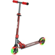 Gotrax KX6 Foldable Kick Scooter for Kid Age 5-10, 3 Adjustable Heights and 6" PU Flash Wheel and High Precision ABEC-7 Wheel Bearing, Aluminum Alloy Frame and Max Load 176lbs for boy and Girl Red