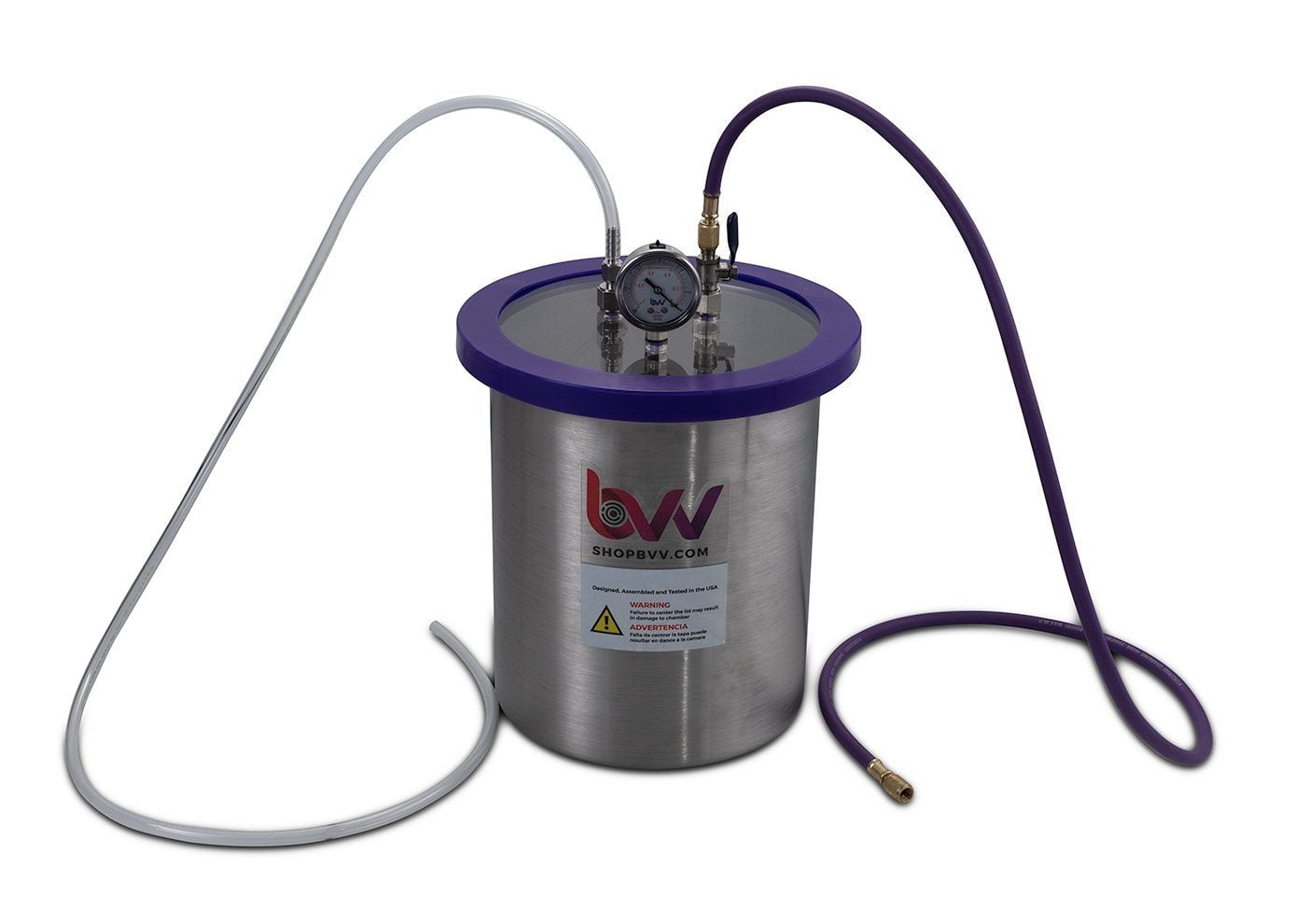 BVV 3 Gallon Stainless Steel Resin Trap Vacuum Chamber