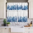 thumbnail image 3 of Kitchen Window Curtains Valance and Tier Set, Blue Ocean Coral Starfish Rod Pocket Tier Curtain Valance Set, Marine Creature Underwater Theme Light Filtering Cafe Curtains for Bedroom Living Room, 3 of 9