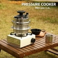 thumbnail image 2 of Portable Pressure Cooker 1.2L Self-Driving Camping Vehicle Pressure Cooker Kitchen Cookware Cooking Pot Multifunctional Travel Cooking Accessory, 2 of 6