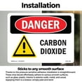 thumbnail image 3 of Carbon Dioxide OSHA Danger Vinyl Decal Label 14 Inch x 10 Inch - 5 Pack, 3 of 6