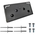 Motorcycle Black Flat License Plate Frame Bracket - 7x4 Inch Universal Fit For Harley Suzuki Yamaha Kawasaki