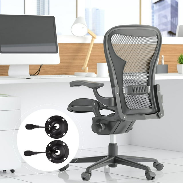 Minkissy 2Pcs Heavy Duty Swivel Chair Base Iron Simple Design for Computer Desk