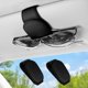 thumbnail image 1 of Car Glasses Holder, 2 Pcs Magnetic PU Leather Car Sunglasses Holder Sun Visor Glasses Case Visor Glasses Case Universal Car Accessories, Black, 1 of 5
