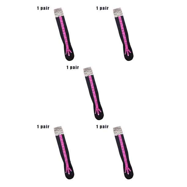 Soidarity 1 par de calcetines de mujer, calcetines de algodón con diseño de tubo largo de garra de pollo con estampado de dibujos animados para niñas Type2 NO2 Soidarity CBP149414