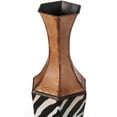 thumbnail image 5 of 26" White striped and brown Metal Floor Vase Centerpiece Home Decor for Dried Flower and Artificial Floral Arrangements,, 5 of 7