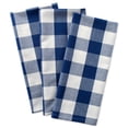 thumbnail image 3 of CC Home Furnishings Buffalo Check Cotton Kitchen Dish Towels - 30" - Nautical Blue and White - Set, 3 of 7