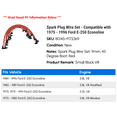 thumbnail image 2 of Spark Plug Wire Set - Compatible with 1975 - 1996 Ford E-250 Econoline 1976 1977 1978 1979 1980 1981 1982 1983 1984 1985 1986 1987 1988 1989 1990 1991 1992 1993 1994 1995, 2 of 2