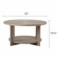COZAYH Round Wood Coffee Tables with Storage, Rustic Farmhouse Coffee