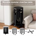 thumbnail image 5 of 100% solid wood stackable stools set of 4, wooden stools, 18-inch stools, stacking stools, nesting tables, sturdy and durable, no installation required, top stackable round side table, 5 of 9