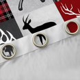 thumbnail image 4 of Homewish Happy Camping Adventure Blackout Curtains Set of 2 (52x84 Each),Jungle Animal Deer Bear Window Curtains,Red Gray Plaid Curtains and Drapes For Teens,Ultra Soft Home Decor, 4 of 6