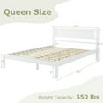 Demifill Twin/Full/Queen Size Wood Bed Frame with Headboard and Wooden