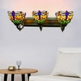 thumbnail image 5 of MONIPA 3-Head Wall Lights Vanity Fixtures Stained Glass Lampshade, 5 of 9