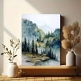 thumbnail image 6 of UXIEQU Misty Mountain Forest Landscape Canvas Wall Art Print 15.75x11.81 Inches, 6 of 8