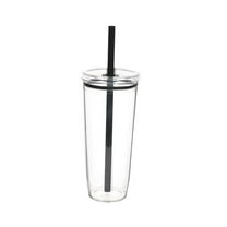 Generic Tumbler with Lid and Straw, Leak Proof and Double Wall Insulated Reusable Plastic Cups,Travel Reusable Iced Coffee Cup
