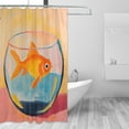 thumbnail image 2 of Yayeee Shower Curtain with Hooks 72"x72" Waterproof Fabric Bathroom Hanging Decor, Goldfish, 2 of 5