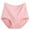 Pink, variant on Aofany Plus Size Underwear for Women Solid High Waist Leak Proof Panties Comfy Pure Cotton Crotch Briefs
