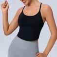 thumbnail image 5 of vigerkar Women Racerback Sports Bra Padded Yoga Tank Tops Sleeveless Fitness Workout Crop Tops 2025 Black, M, 5 of 9