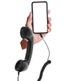 thumbnail image 4 of Receptor de teléfono móvil para smartphone y tableta, teléfono clásico. Negro, 4 of 9