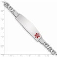 thumbnail image 2 of Sterling Silver Rhodium-plated Medical ID Anchor Link Bracelet 8 Inch "Bracelets, 2 of 2