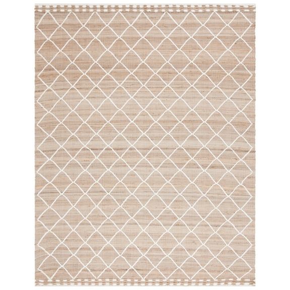 SAFAVIEH Natural Fiber Kimberlyn Geometric Area Rug, Natural/Ivory, 8' x 10'