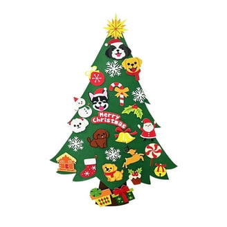 3D DIY Felt Christmas Tree With 37pcs Ornaments, Xmas Gifts
