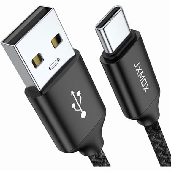can USB Type C Cable (6.6ft 2-Pack), USB-A to USB C 3A Fast Charging Cord Compatible with iPhone 15 16 Pro Max, Samsung Galaxy S22 S21 S20 Ultra S10 S9 S8,Note 10 9 8 A80 A70, USB C Charger (Black)