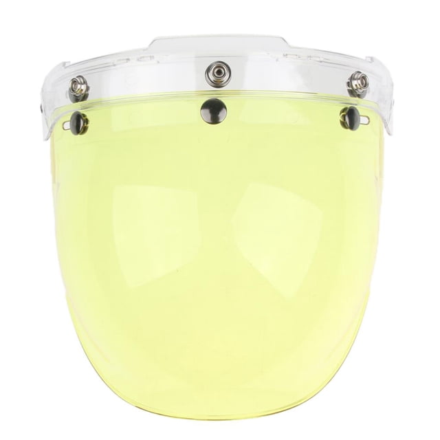 3-Snap Visor, Front Up Visors, Wind Lens For Motorcross - Wind & Protection- Light Yellow 6
