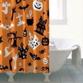 thumbnail image 4 of Classic Halloween Pattern Shower Curtain 84"x72" ,Bathroom Decorative Shower Curtains Set with 12 Hooks,Modern Waterproof Washable Shower Curtain, 4 of 6