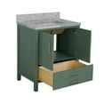 thumbnail image 3 of California 30" Bathroom Vanity with Sage Green Cabinet and Carrara Marble Top, 3 of 6