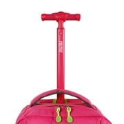J World Boys and Girls Sunlight 18 Rolling Backpack for School and Travel, Pink