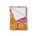 thumbnail image 2 of Floral Soft Flannel Fleece Blanket, Funky Vibrant Colored Flower Burst Little Daisies Bouquet Abstract Artwork, Cozy Plush for Indoor and Outdoor Use, 60" x 80", Yellow Pink Orange, by Ambesonne, 2 of 6