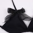 thumbnail image 6 of Women's High Waisted Bikini Set Two Piece Swimsuit for Women Shirred Solid Color High Waisted Bathing Suits for Women Strap Bikini Swimwear Summer Swim Suit Gibobby(XS,Black), 6 of 9