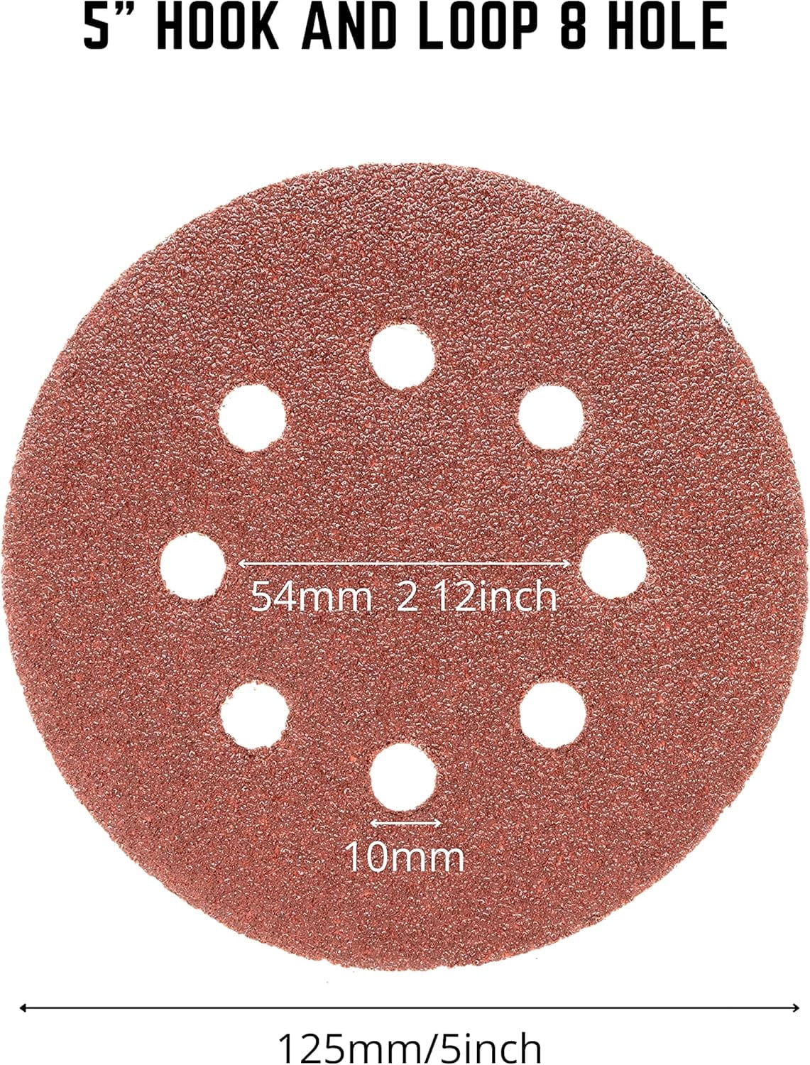 NEIKO 11271A 150 Piece Sanding Discs for 5” Orbital Sander, Hook and Loop, Sandpaper with 60, 80, 100, 120, 150, 180, 240, 320, 400, 600 Grit, Premium Aluminum Oxide, Solid Surface Sanding Pads