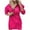 Hot Pink, variant on Fesfesfes Women Hooded Casual Solid Color Pocket Waist Zipper Hooded Long Sweatshirts Clearance