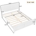 thumbnail image 2 of ChenyueFurn Queen Size Platform Bed, Solid Wood Frame with Support Slats,White, 2 of 10