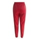 thumbnail image 4 of Moda mujer bolsillos sólidos cordón Casual cintura media cuero pantalones largos Fridja  alkflakhf32461, 4 of 5