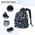 thumbnail image 5 of Haiem Cherry Blossoms Lightweight Backpack for School, Classic Basic Water Resistant Casual Daypack for Travel with Bottle Side Pockets, 5 of 8