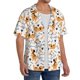 thumbnail image 2 of Fotbe Cute Dog Camisa Estampada de Manga Corta para Hombre, Casual de Verano, Estilo Playero, Sin Arrugas-Large, 2 of 5