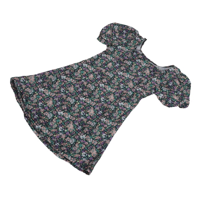Vestido floral de corte A, vestido floral para mujer, vestido floral corto de manga corta, vestido floral elaborado por expertos