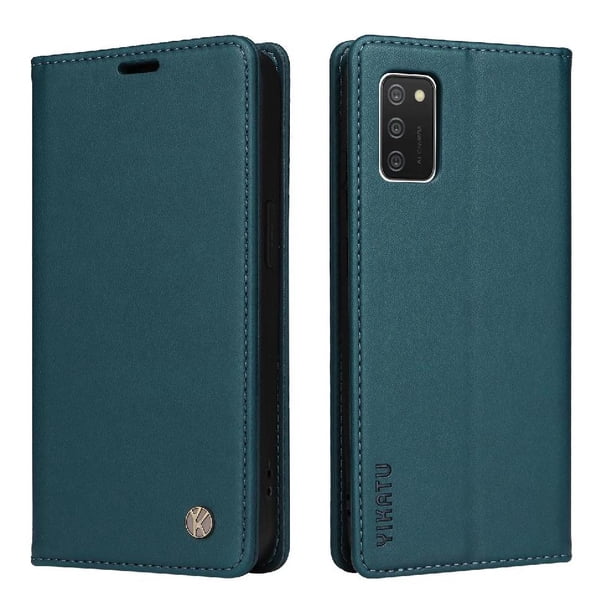 Funda para Samsung Galaxy A02S Estuche de Cuero PU Tipo Cartera con Ranuras para Tarjetas y Cierre Magnético
