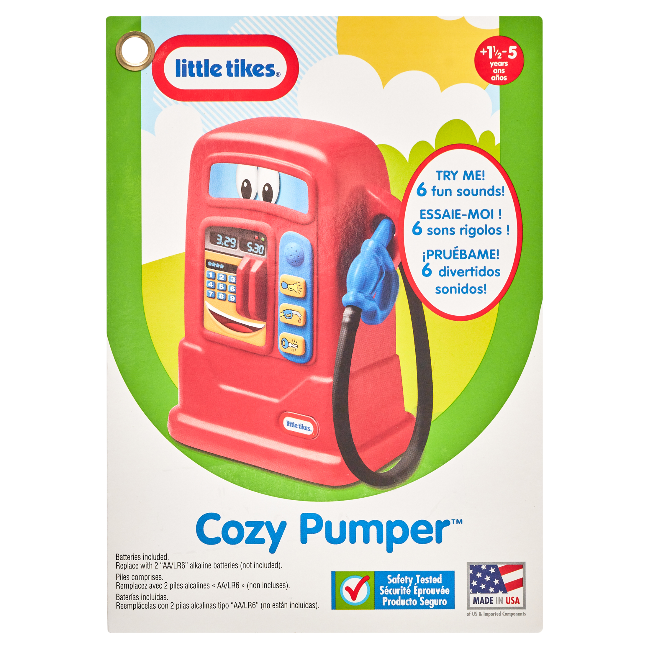 Little Tikes Cozy Pumper in Red, Pretend Play Toy with Interactive Sounds, Use w/ Cozy Coupe Ride-on Cars, Kids Boys Girls Ages 2-5 Years - image 5 of 8