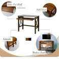 thumbnail image 5 of Montego Folding Desk with Pull-Out-Warm Brown, 5 of 11