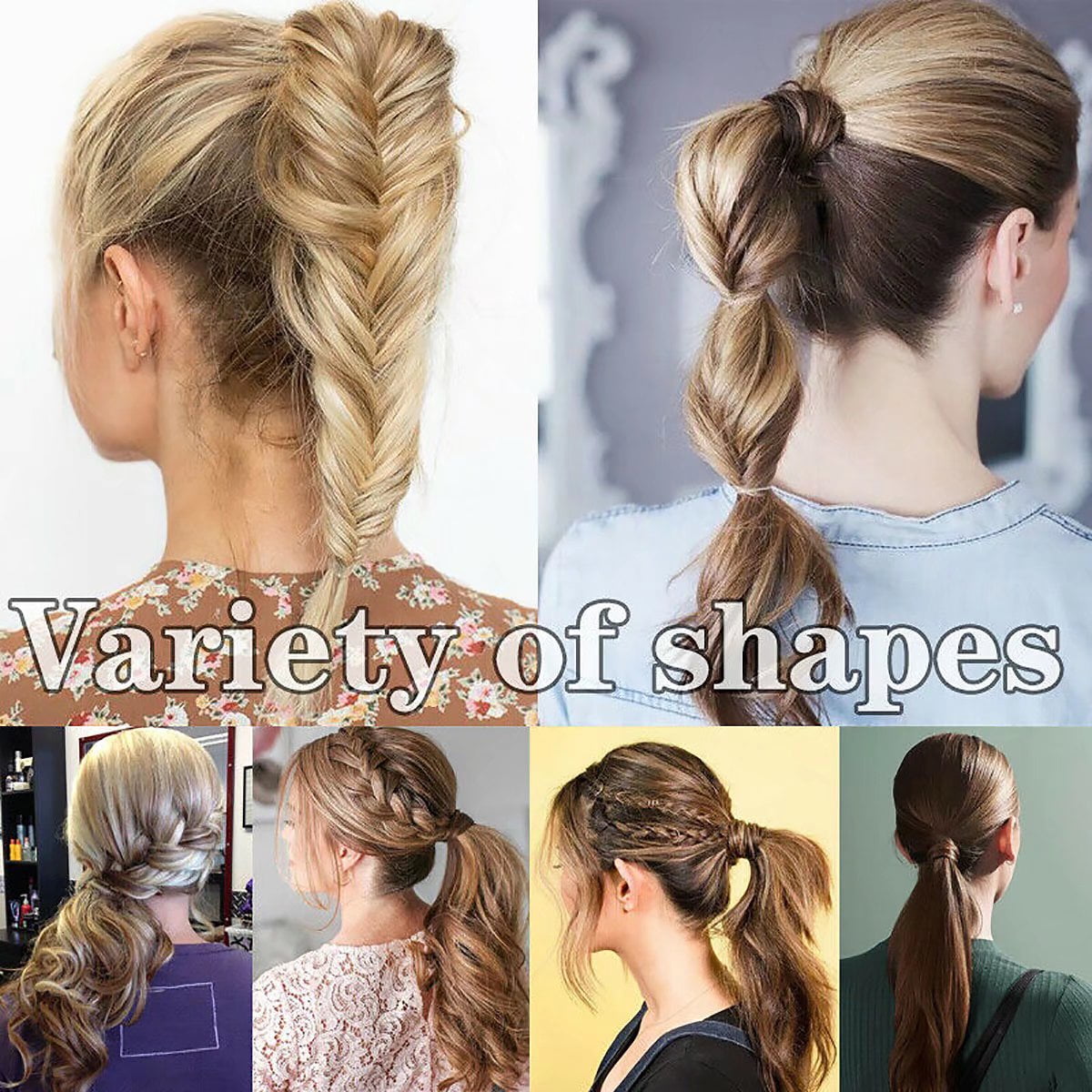 MY-LADY Women Clip in Ponytail Thick 100% Remy Human Hair Extensions Warp Around One piece Hairpiece Straight