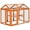 Orange 059, variant on Large Flight Bird Cage 55-Inch, Wooden Parrot Aviary for Budgies Canaries Finches with Multi-Door Design, Green