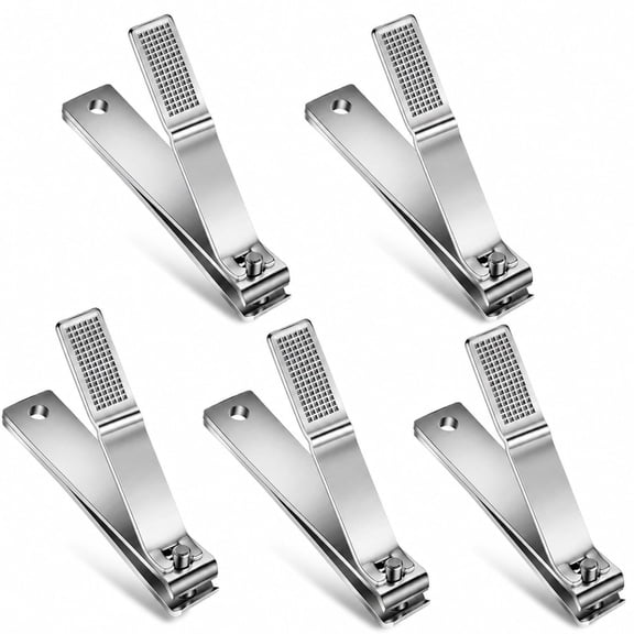 5Pcs Large Toenail Clippers Straight Edge Thick Nails, Stainless Steel Fingernail & Toe Nail Clippers Set for Men Women