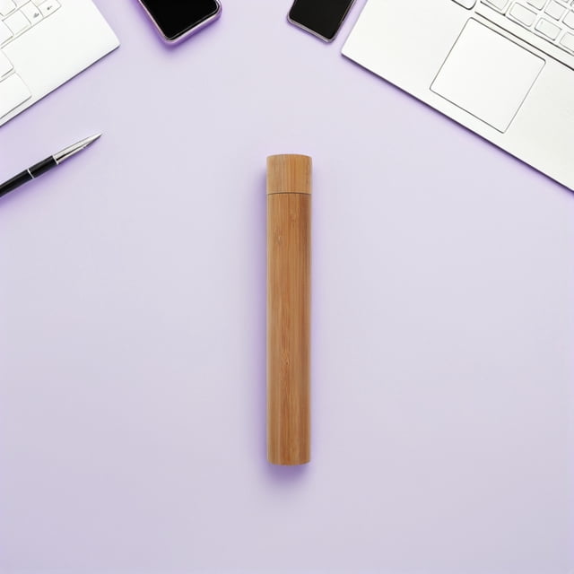 SOPOTUTU 2Pcs Natural Bamboo Poster Tubes with Precision Sealed Caps for Long Term Document Preservation